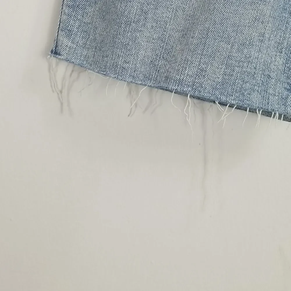 Current Elliot The Cut Bermuda Long Denim Blue Jean Shorts NWT Size 25
